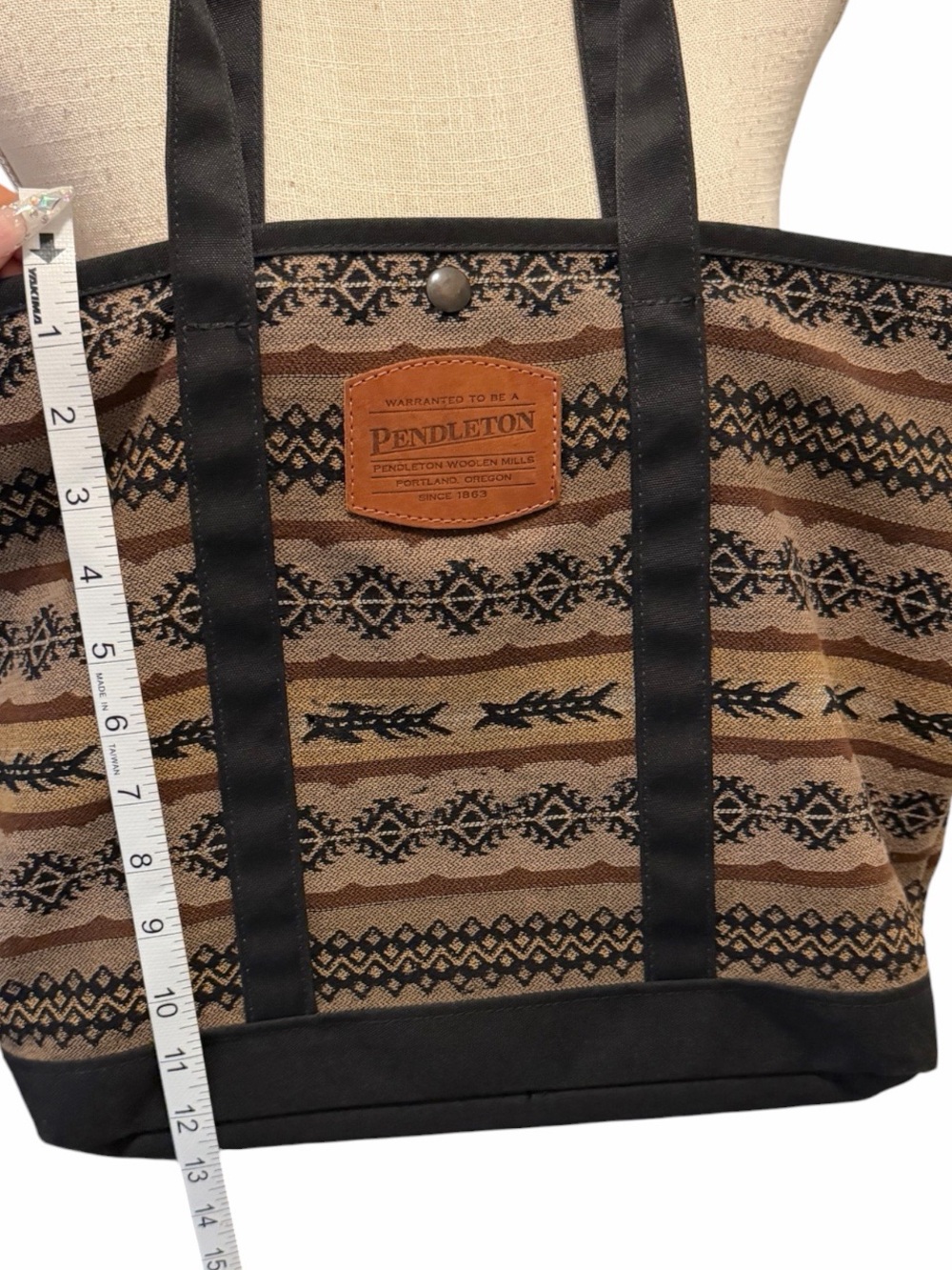 Pendleton Woolen Mills Southwestern Pattern Tote Bag USA Made - Picture 10 of 10